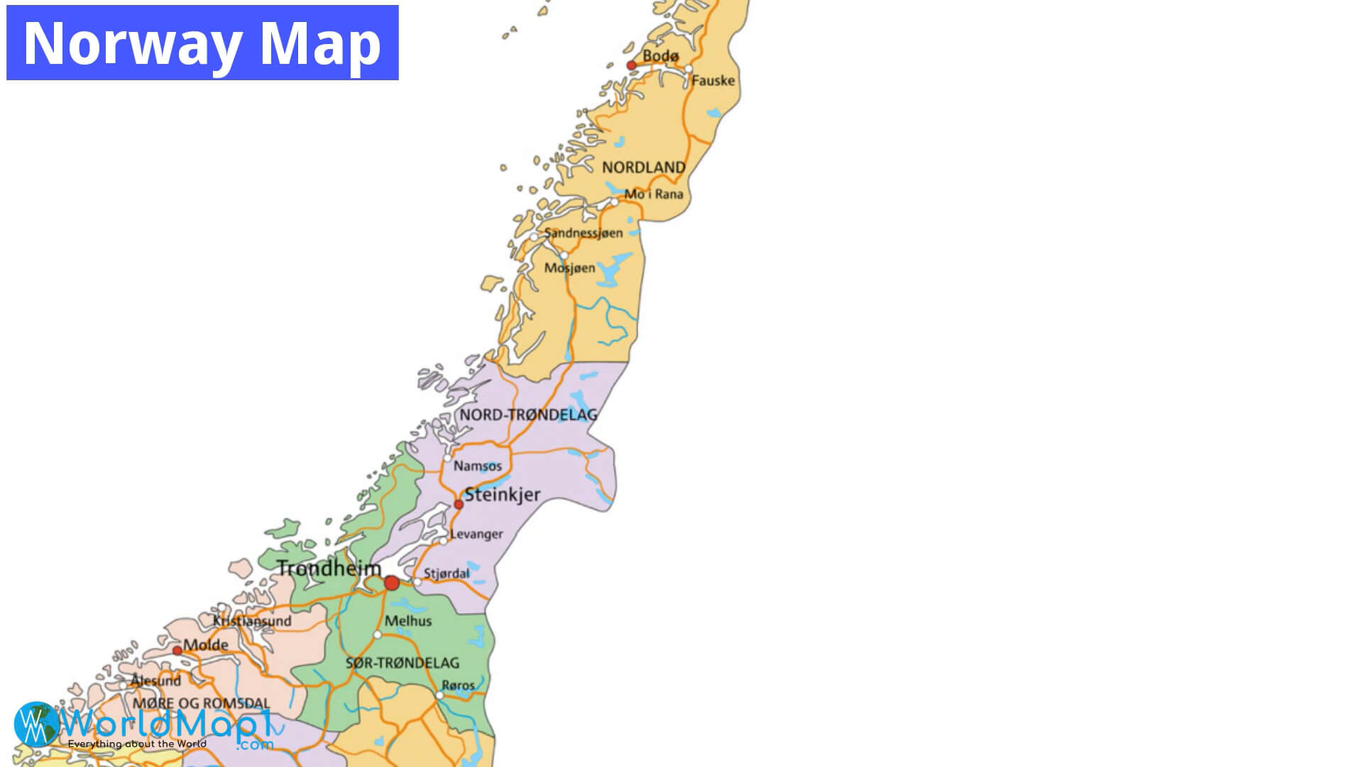 Norway Provinces Map